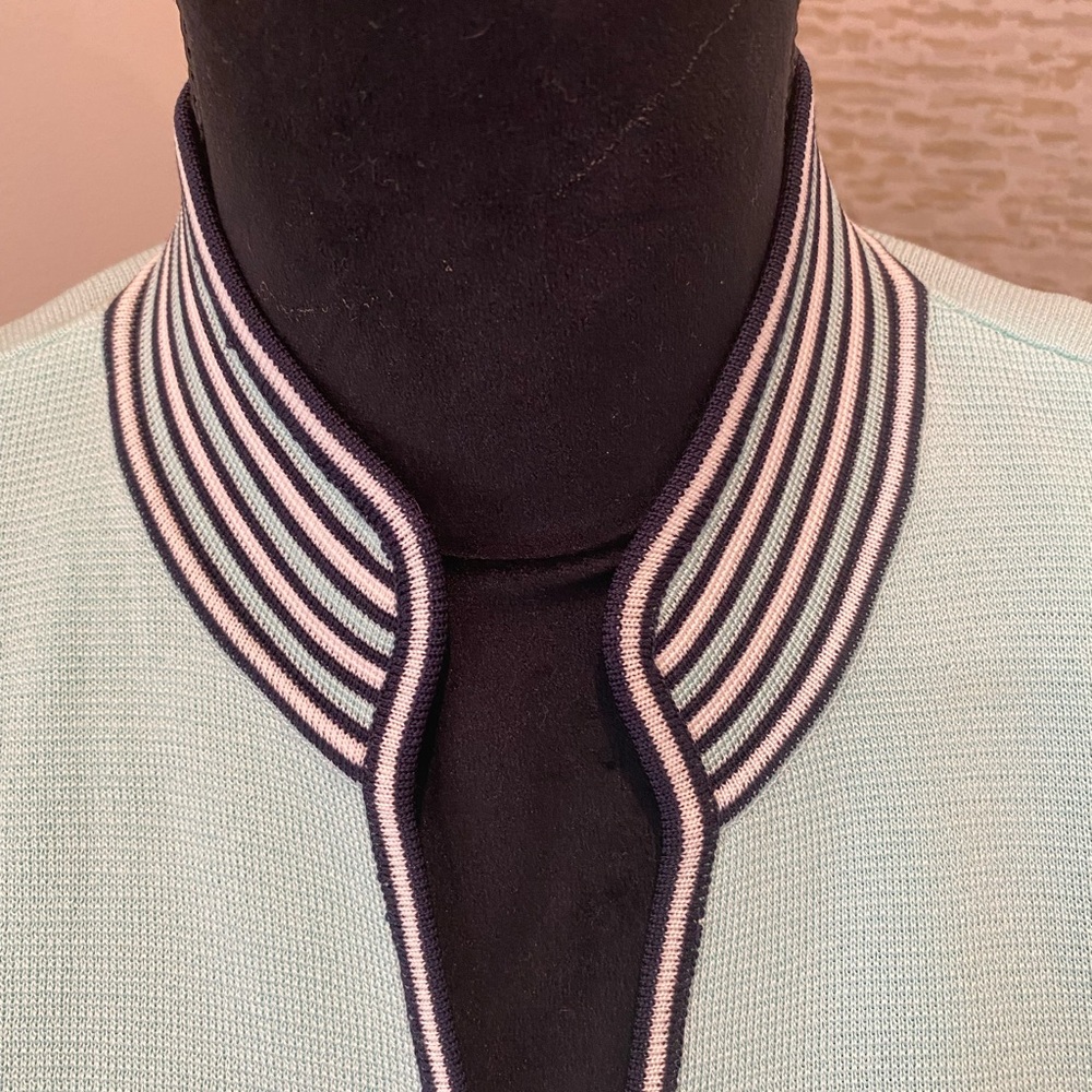 Ming Wang Light Mint Green Knit Jacket - Picture 4 of 6